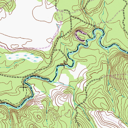 Topographic Map of Turkey Ford, GA