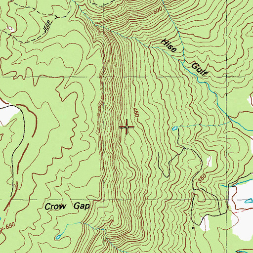 Topographic Map of Tennessee Valley Divide, GA