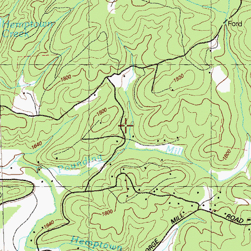 Topographic Map of Bald Knob School (historical), GA