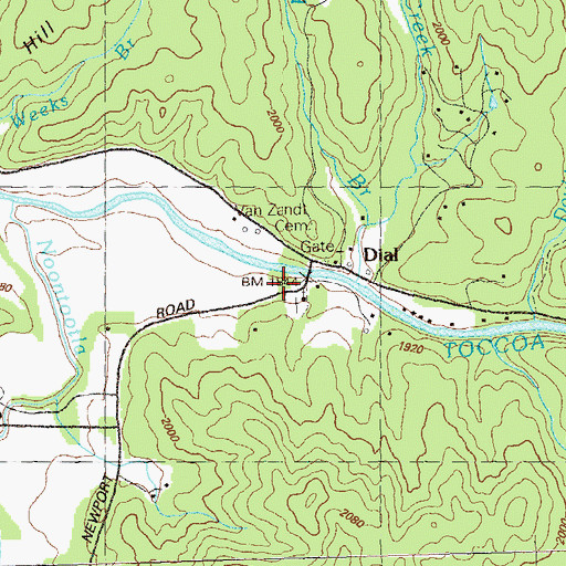 Topographic Map of Dial School (historical), GA