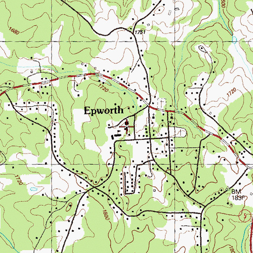 Topographic Map of Epworth Seminary (historical), GA