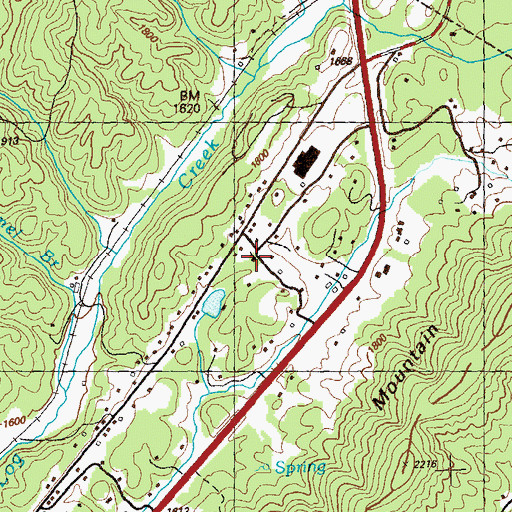 Topographic Map of Glen Hope Baptist Church, GA