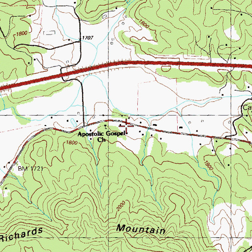 Topographic Map of Hemp School (historical), GA