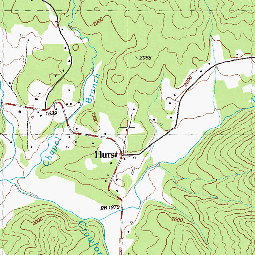 Topographic Map of Hurst School (historical), GA
