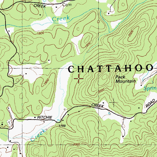 Topographic Map of Kellogg Prospect, GA