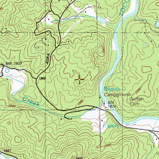 Topographic Map of Ray School (historical), GA