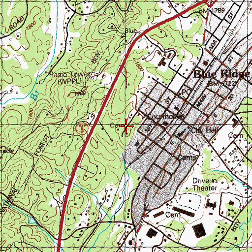 Topographic Map of Padgets Chapel African Methodist Episcopal Zion Church (historical), GA