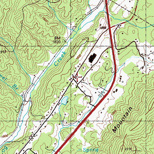 Topographic Map of Robinson School (historical), GA