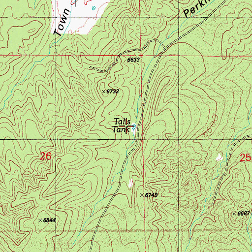 Topographic Map of Talls Tank, AZ