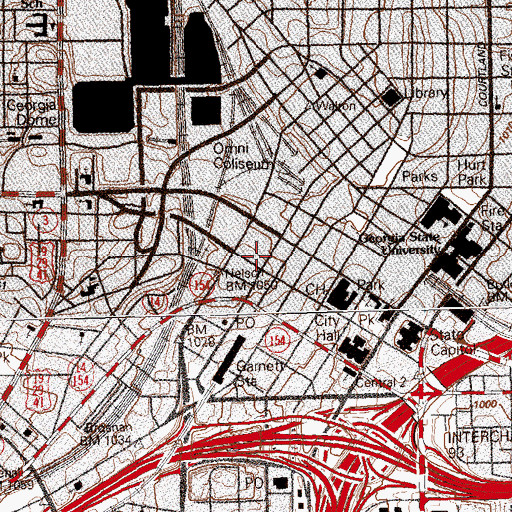 Topographic Map of Concordia Hall, GA