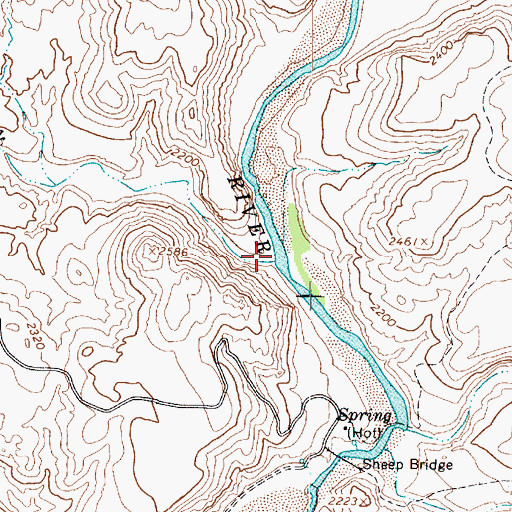 Topographic Map of Tangle Creek, AZ