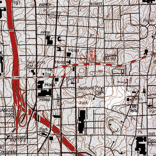 Topographic Map of Rio Mall Shopping Center, GA