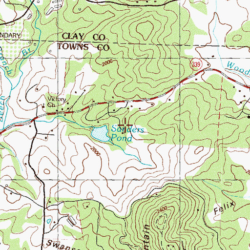 Topographic Map of Calvary School, GA