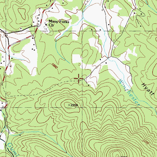 Topographic Map of Gumlog School (historical), GA