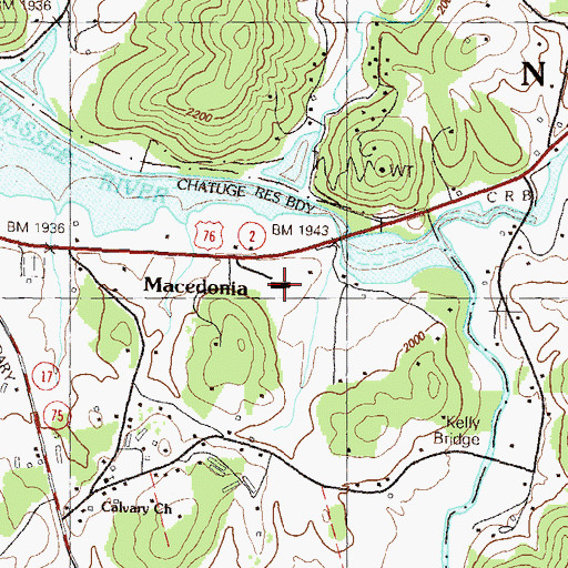 Topographic Map of Macedonia Community School (historical), GA
