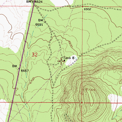 Topographic Map of Tank Eight, AZ