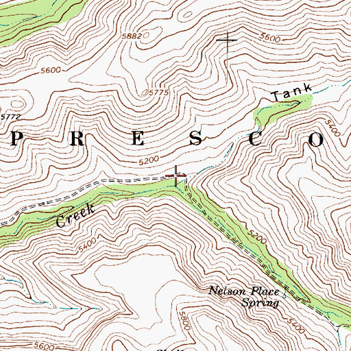 Topographic Map of Tank Canyon, AZ