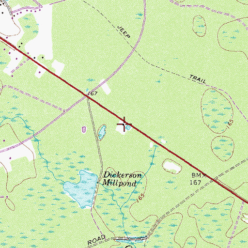 Topographic Map of Church of Christ, GA