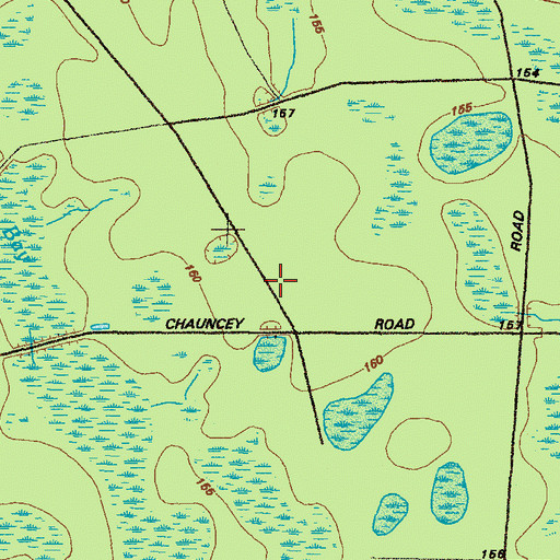 Topographic Map of Clinch County, GA