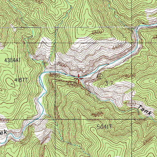 Topographic Map of Tank Canyon, AZ