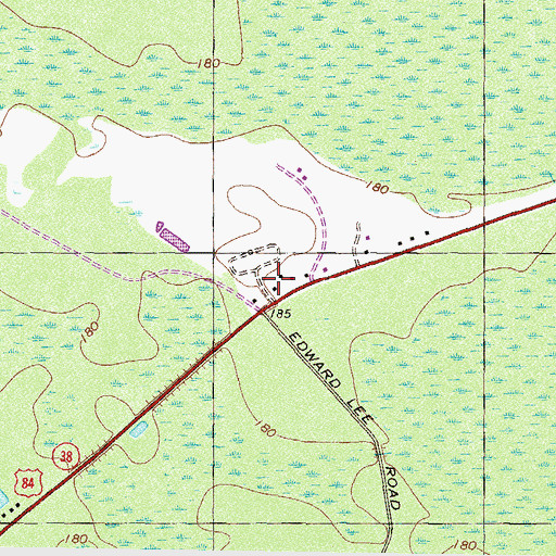 Topographic Map of Dupont Full Gospel Mission, GA