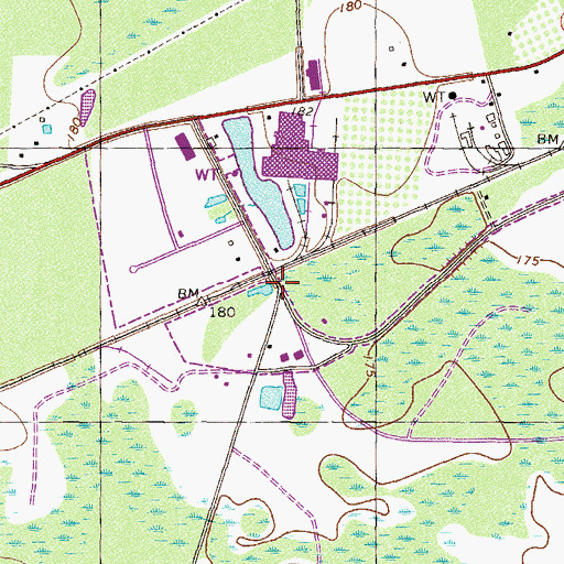Topographic Map of Gillicon, GA