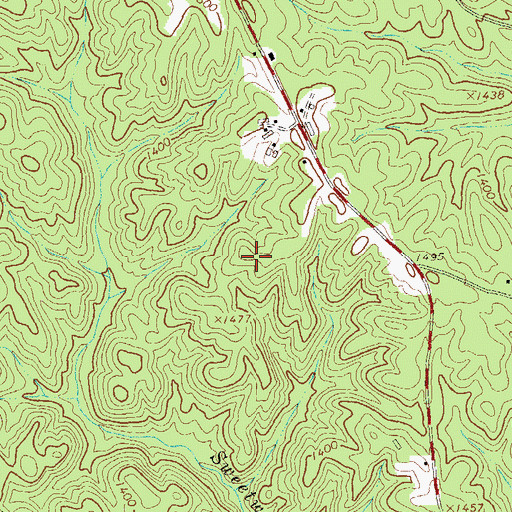 Topographic Map of Dawson County, GA