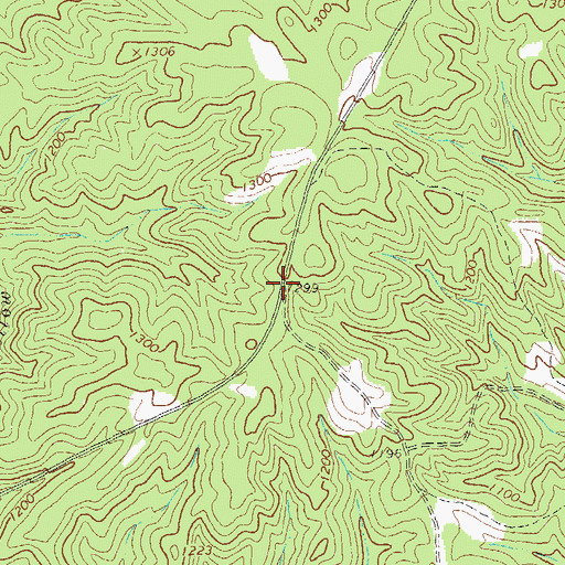 Topographic Map of Hubbardsville, GA