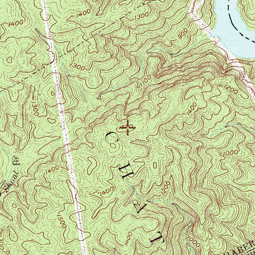 Topographic Map of Abram Mountain, GA