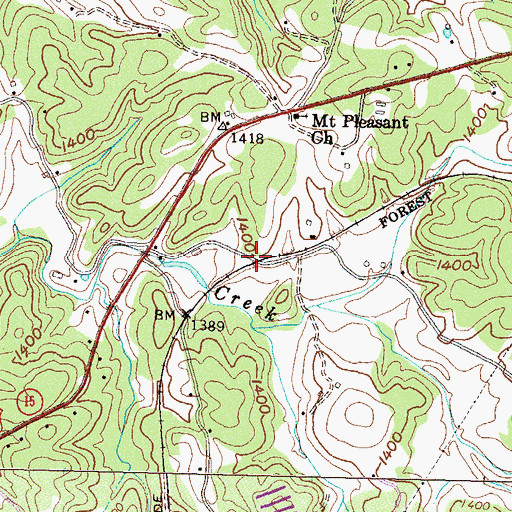 Topographic Map of Anandale (historical), GA