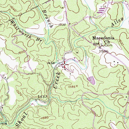 Topographic Map of Boys Mountain View Camp, GA