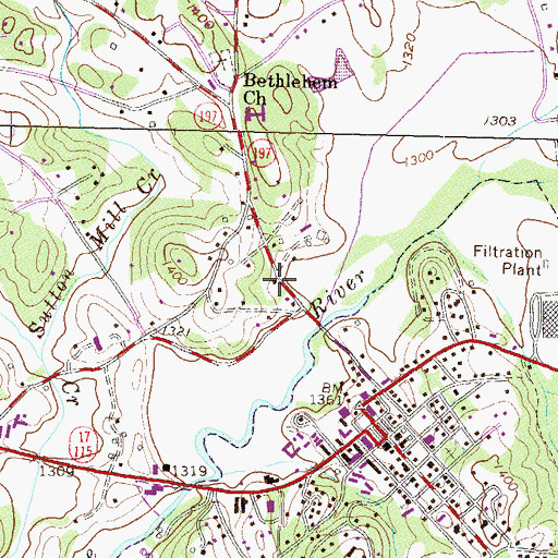 Topographic Map of Church of God, GA