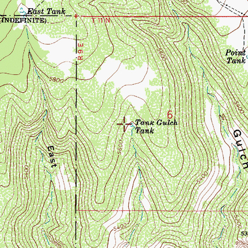 Topographic Map of Tank Gulch Tank, AZ