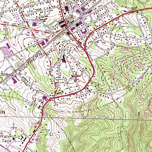 Topographic Map of Church of God (historical), GA