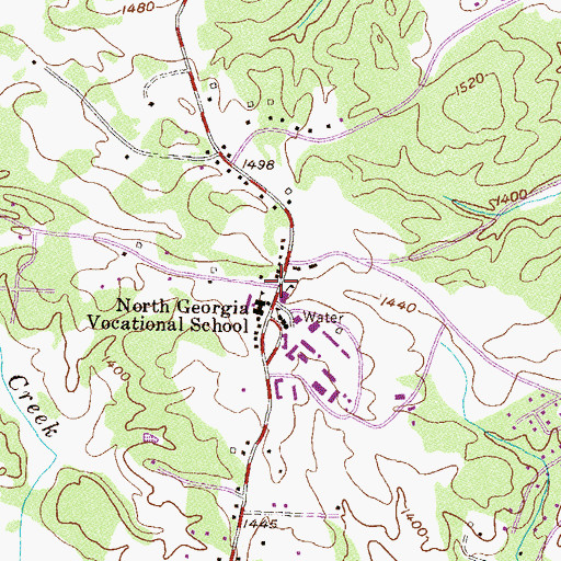 Topographic Map of College Park, GA