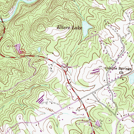Topographic Map of Fairview Elementary School, GA