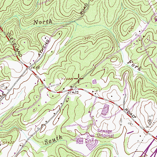 Topographic Map of Good News Church, GA