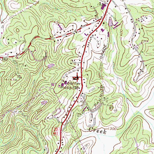 Topographic Map of Habersham County Medical Center, GA
