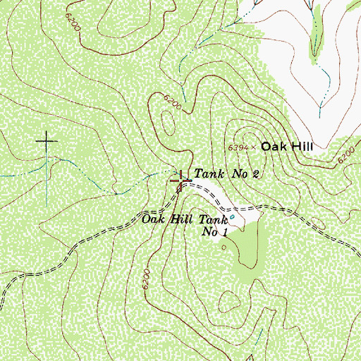 Topographic Map of Tank Number Two, AZ