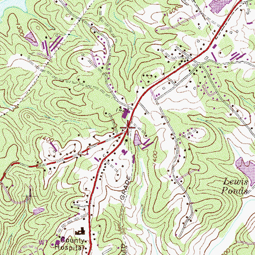 Topographic Map of Habersham Station (historical), GA