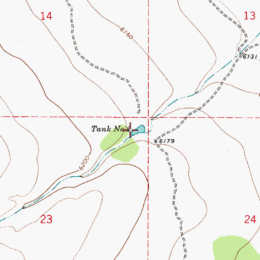 Topographic Map of Tank Number Two, AZ