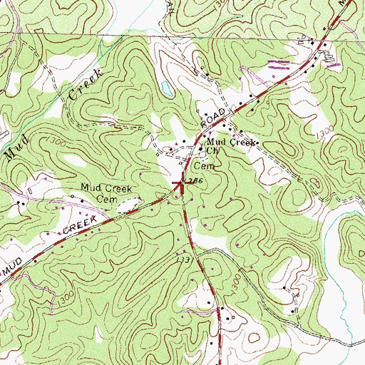 Topographic Map of Hughesboro (historical), GA
