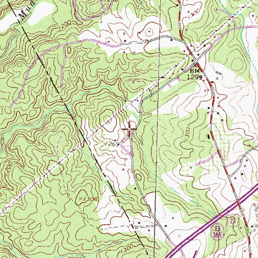 Topographic Map of Kings Church (historical), GA