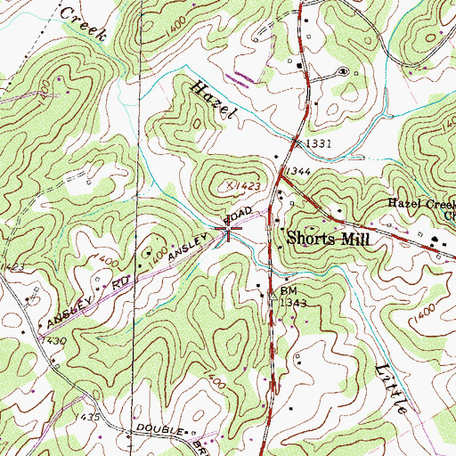 Topographic Map of Laudermilk Mill (historical), GA