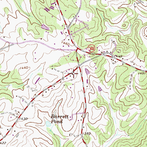 Topographic Map of Martin School (historical), GA