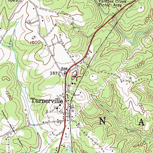 Topographic Map of Mount Zion Baptist Church, GA