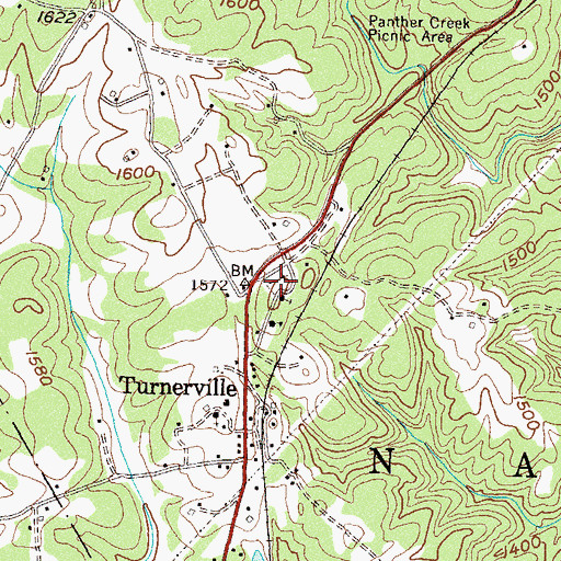 Topographic Map of Mount Zion Baptist Cemetery, GA