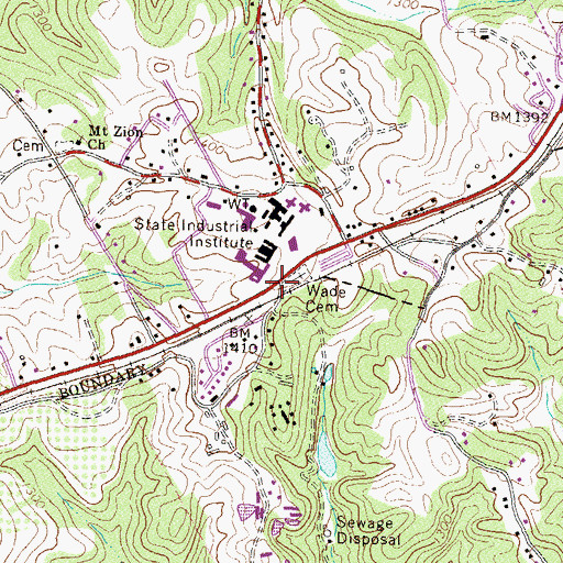Topographic Map of Raoul, GA
