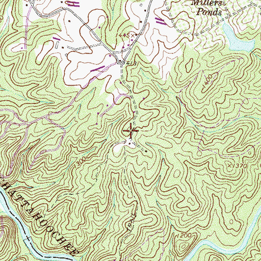 Topographic Map of River Road Church, GA