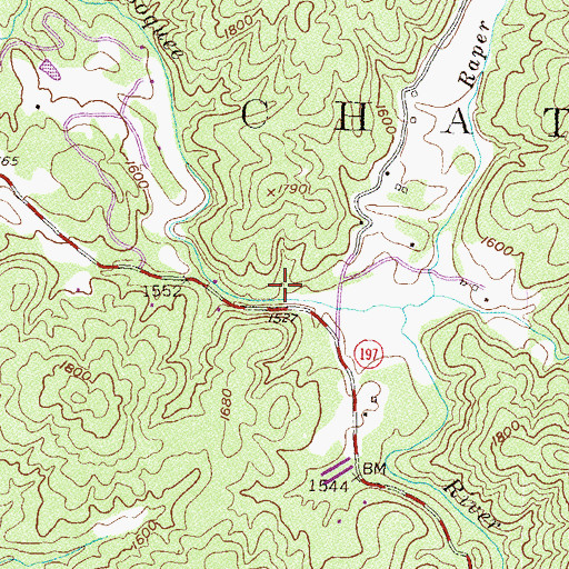 Topographic Map of Riverside School (historical), GA
